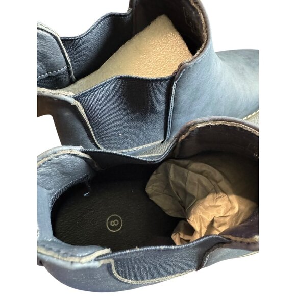 Men's Chelsea Slip On Ankle Boots Size 8 Leather Upper & Rubber Sole Black - Picture 4 of 8